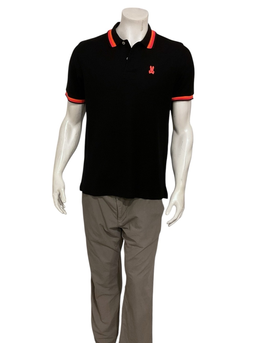 Psycho Bunny Mens Black Polo Shirt